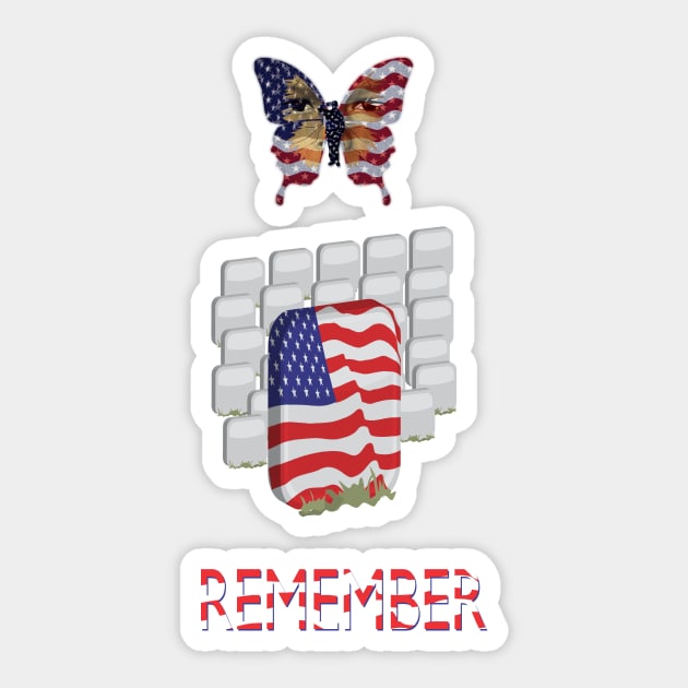 Remember, Honor and Celebrate Them Sticker by Diego-t